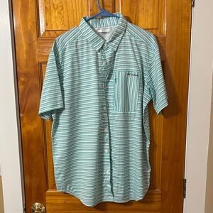 Aqua Striped Men's Casual Shirt